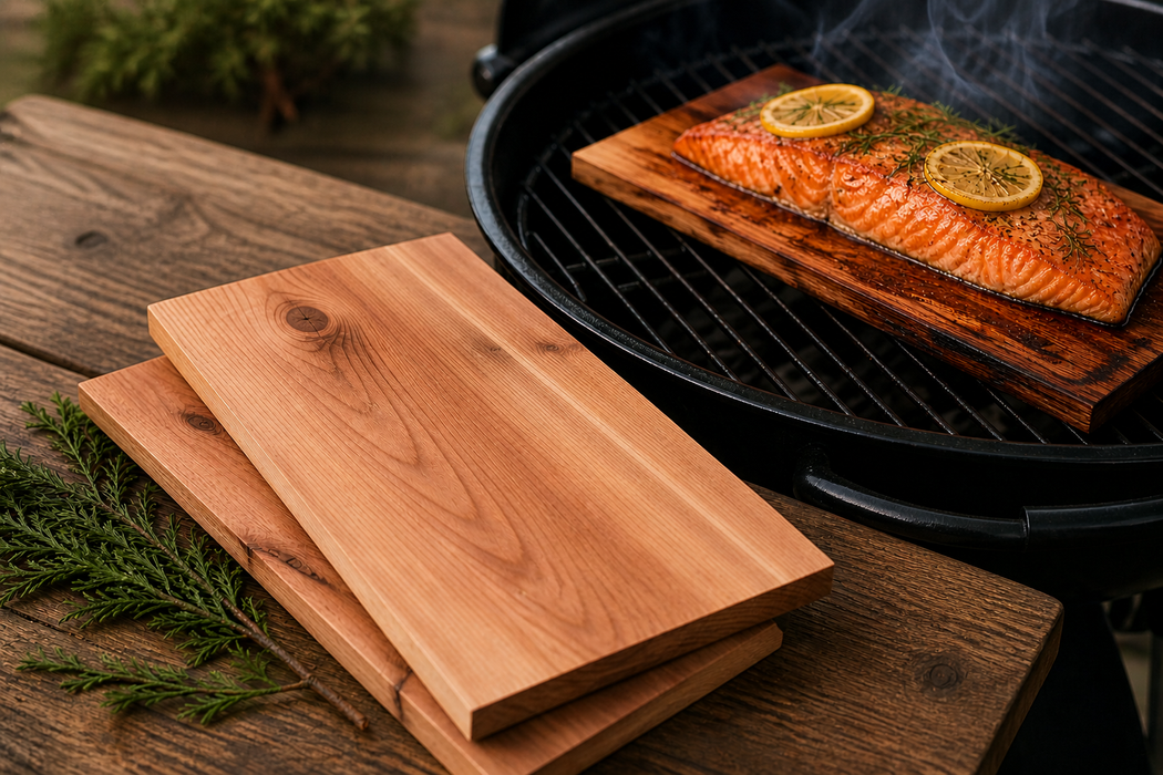 Set aus 2x Western Red Cedar BBQ-Brettern 30x14 cm
