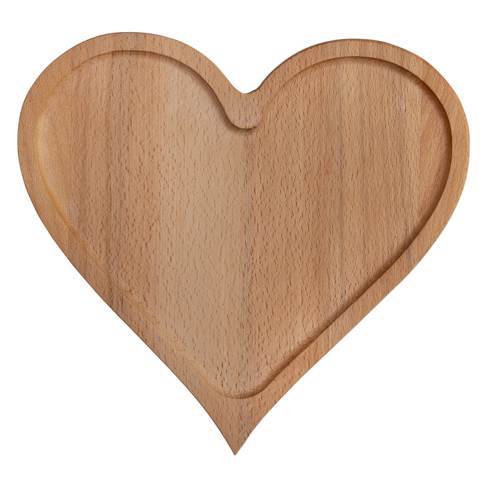 Plank heart beech 21x22 cm