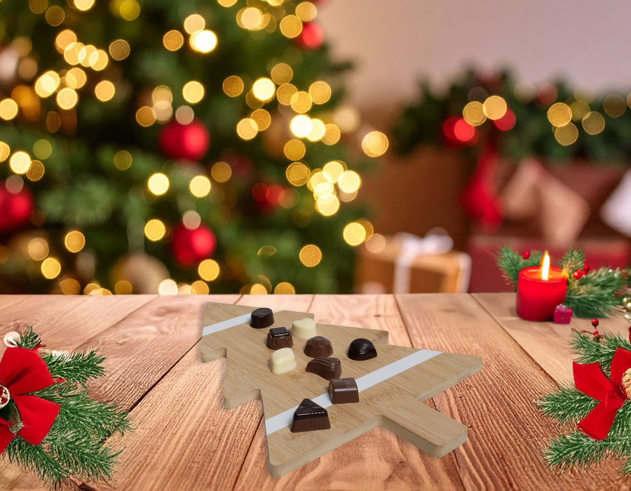 Plank kerstboom bamboe 39x28 cm - FSC 100%