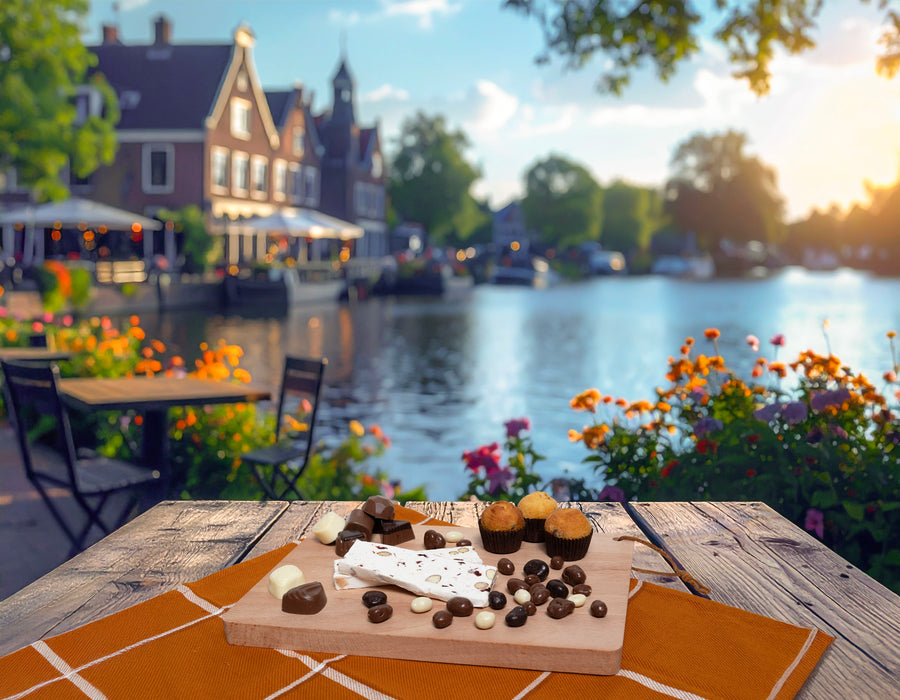 Brett mit Lederriemen Buche 30x20 cm - FSC 100%