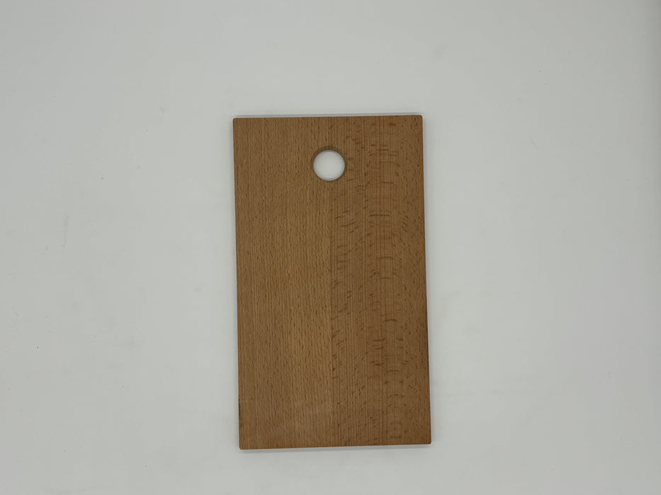 Plank met oog beuken 26x15 cm