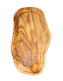 Oval olive wood board with juice groove approx. 35x15 cm