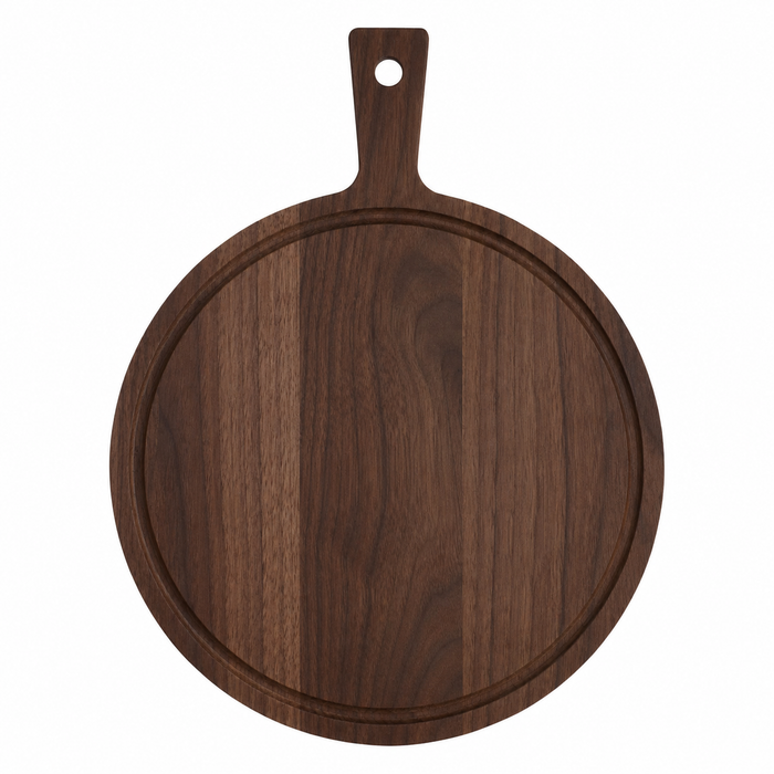 Runde Platte mit Griff Walnuss ⌀ 31 cm - FSC 100%