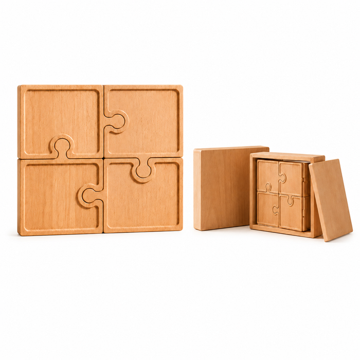 Plattenpuzzle für Firmenfusion Buche 40x40 cm