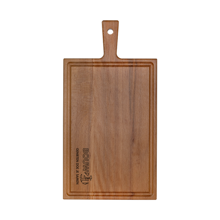 Plank met handvat beuken 37x19 cm