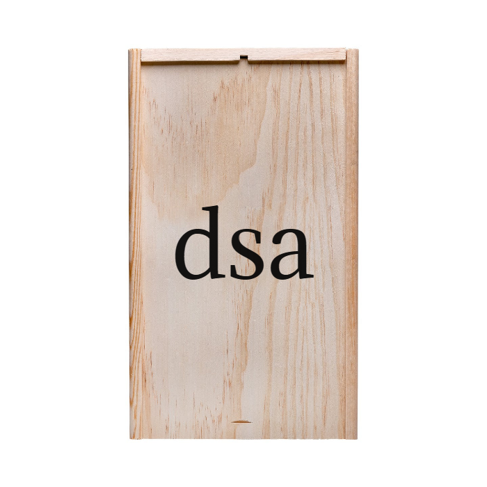 Weinkiste mit Schiebedeckel 2-fach