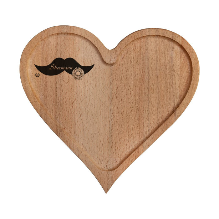 Platte Herz Buche 26x27 cm