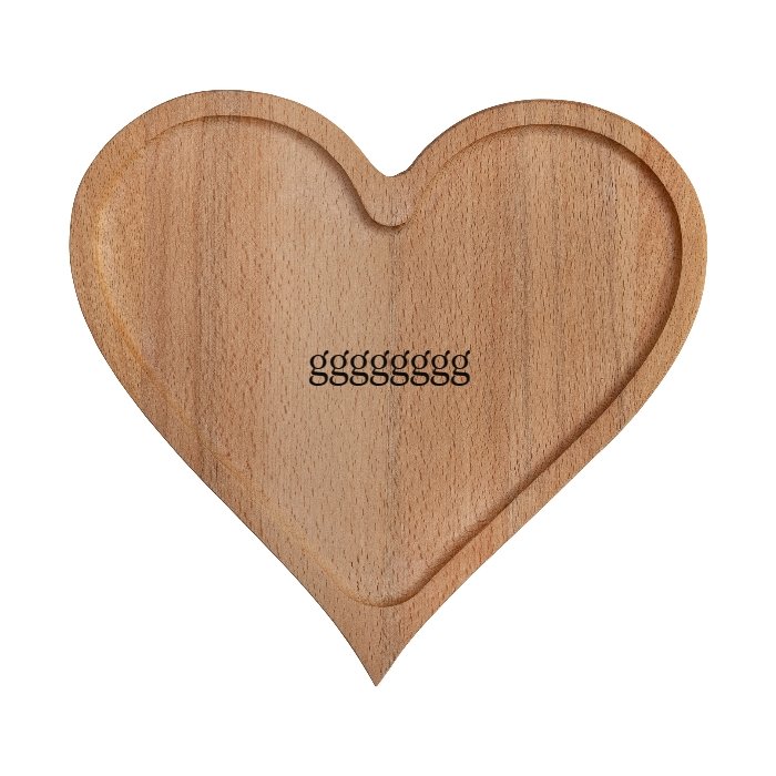 Platte Herz Buche 26x27 cm