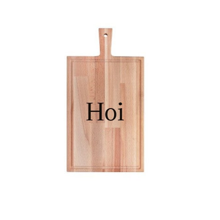 Brett mit Griff Buche 37x19 cm