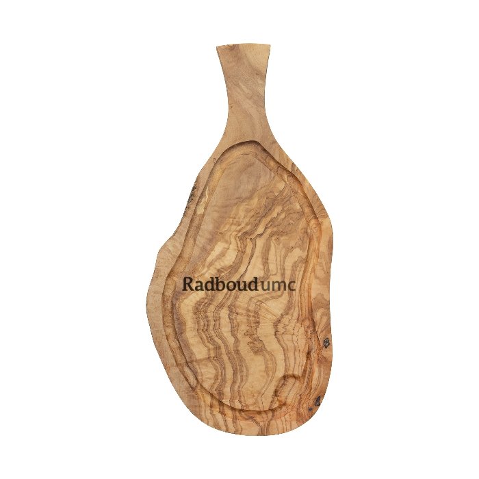 Brett mit Griff und Saftrinne aus Olivenholz 45x18 cm