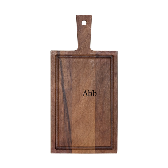 Plank met handvat walnoot 33x16 cm