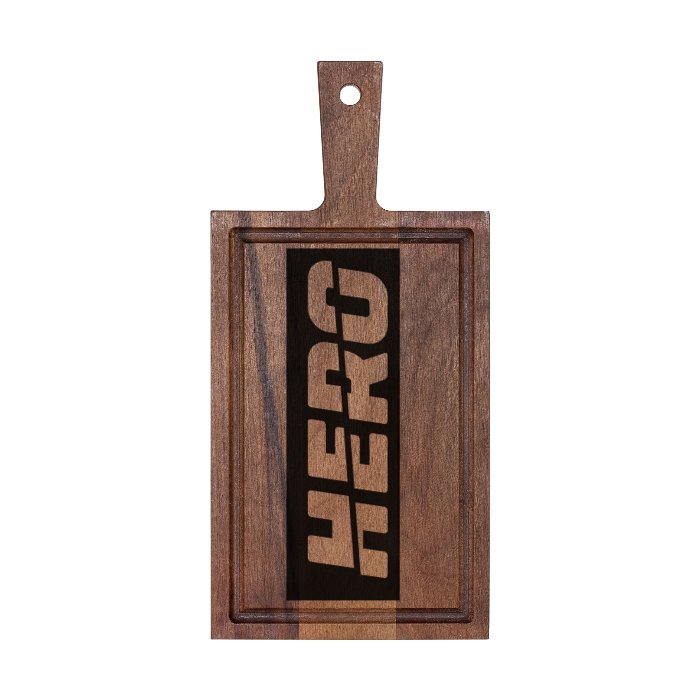 Plank met handvat walnoot 33x16 cm