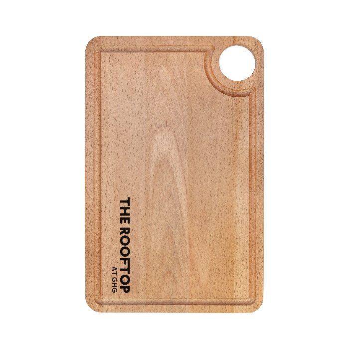 Brett mit Saftnute und 'Auge' Buche 34x22 cm