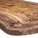 Plank met sapgeul ovaal olijfhout 30-35x15 cm