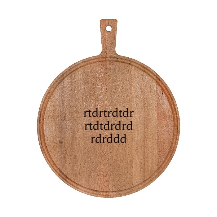 Runde Platte mit Griff und Saftgrube aus Buche 35 cm ⌀